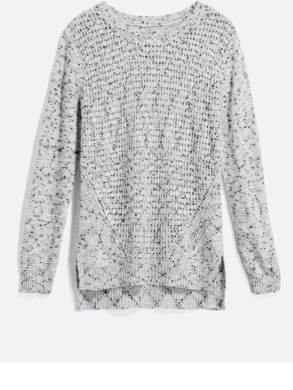 Madison Linen-Style Black and White Knit Pullover